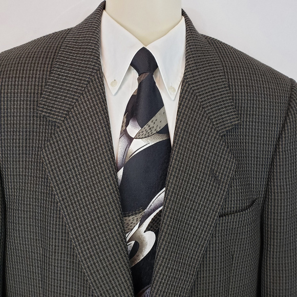 Palo Savino for Dillards 42R Taupe Check Sportcoat - Picture 2 of 8